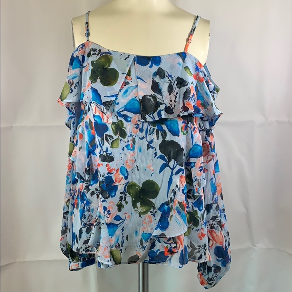 Tanya Taylor Off The Shoulder Silk Top Size 2